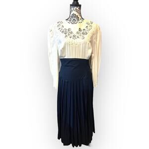 Marie St. Claire NWT Vintage Lace Two-Fer Cottage Core Maxi Length dress size 8